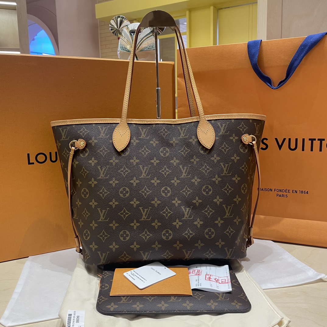 95新 LouisVuitton/路易威登 粉肆名品 LV老花购物袋 中号 H00605