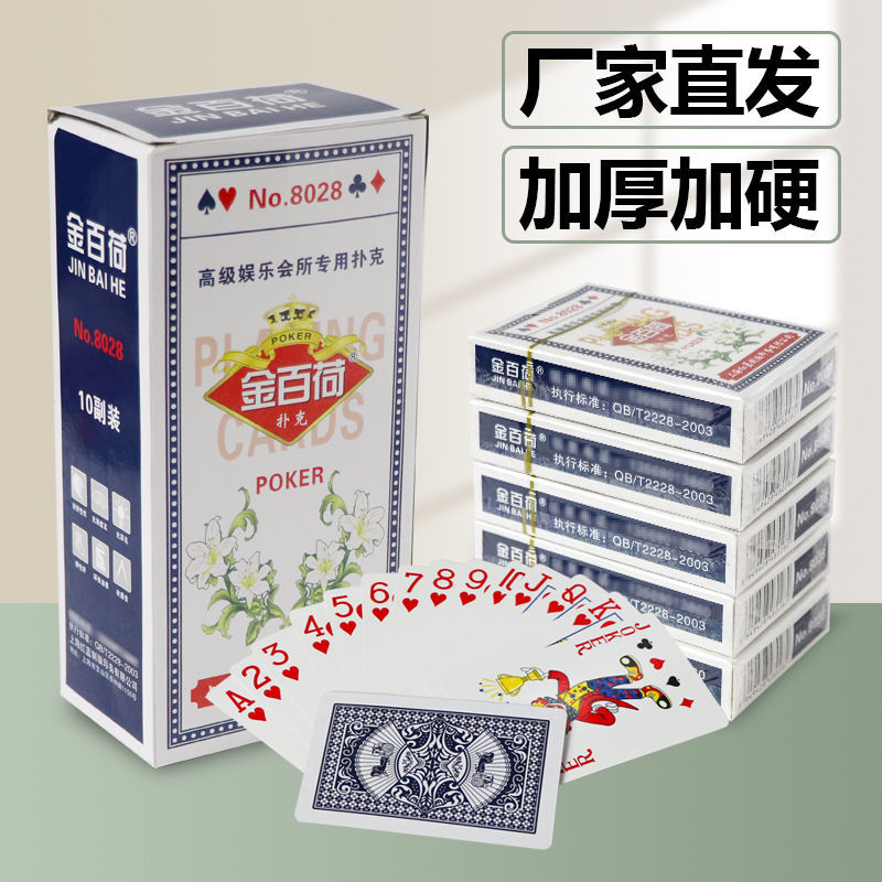 批发扑克牌斗地主棋牌室用家用休闲娱乐纸牌大字加厚加硬创意卡牌