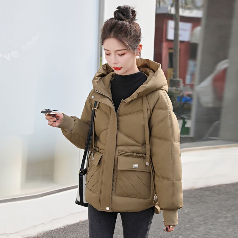 雅鹿2023棉衣女冬装短款大码羽绒羽绒服加厚收腰冬季外套新款棉袄