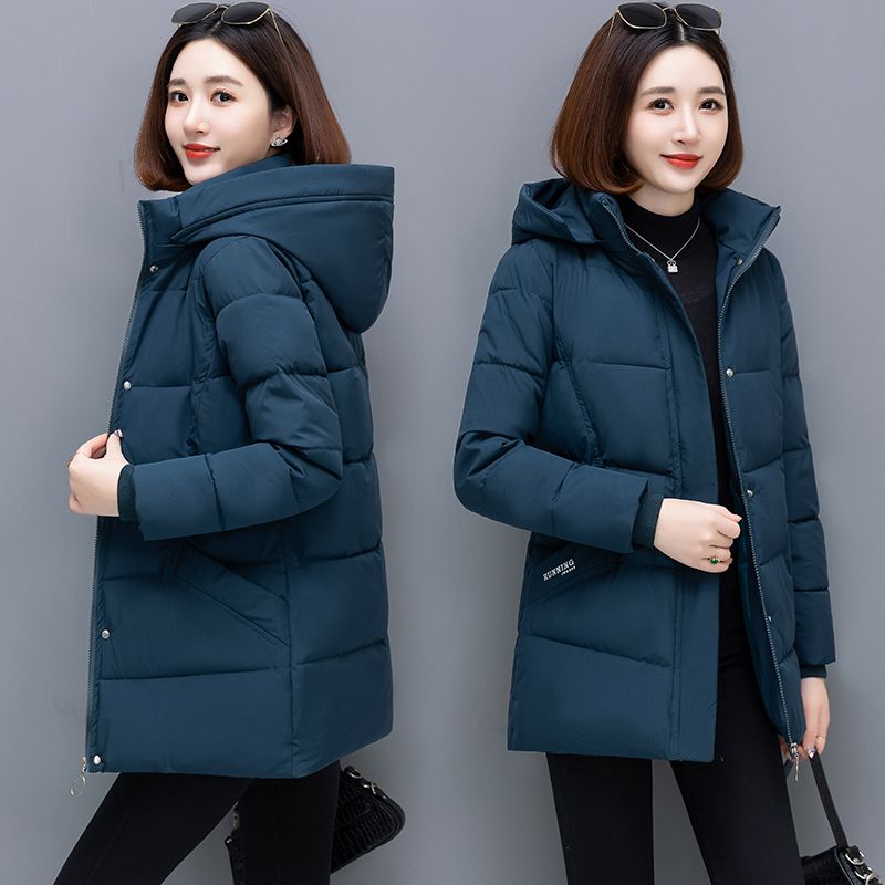 雅鹿【帽子可拆卸】羽绒羽绒服女2023年冬新款加厚棉袄中长时尚宽