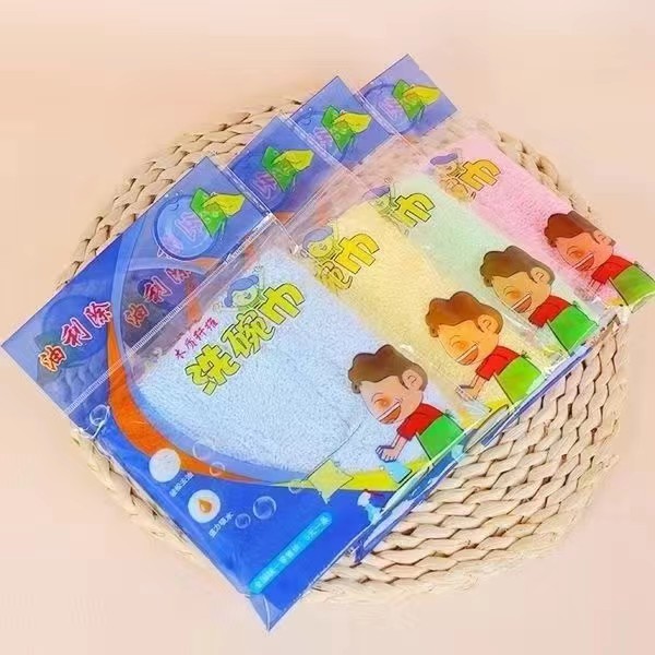 16条油利除不沾油洗碗巾纯木纤维木棉厨房清洁加厚抹布免洗洁精