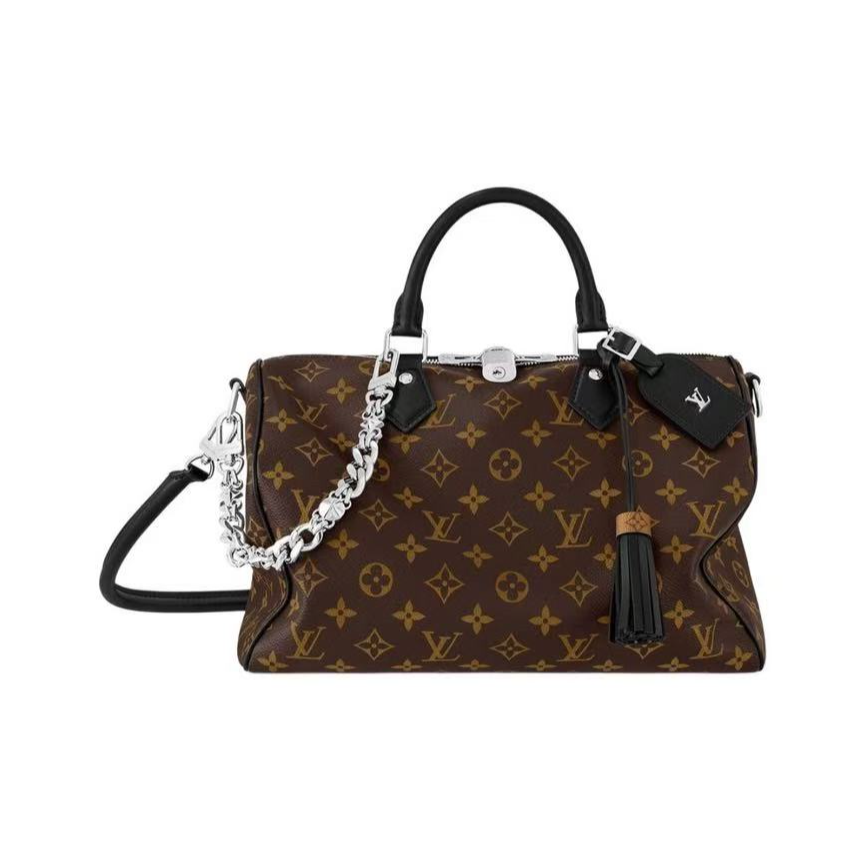 未使用 LouisVuitton/路易威登  Speedy 30soft保龄球手提单肩包 