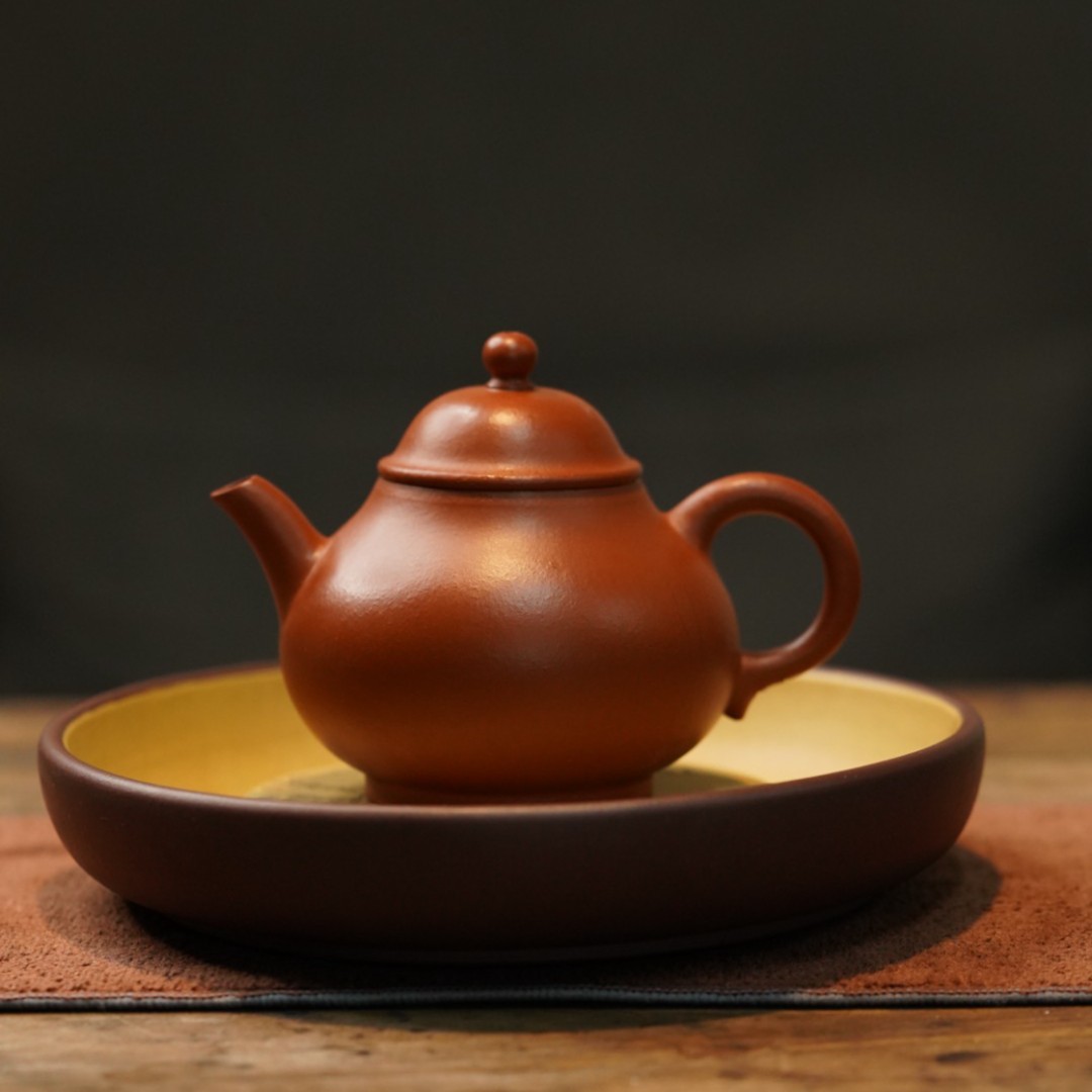 马兵制作 潘壶 全手工制作 朱泥 约175cc