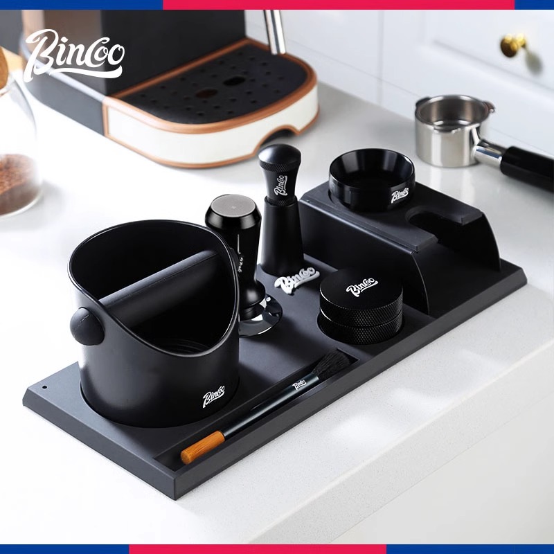 bincoo吧台收纳垫意式咖啡机配套手柄压粉座布粉器压粉器收纳工具