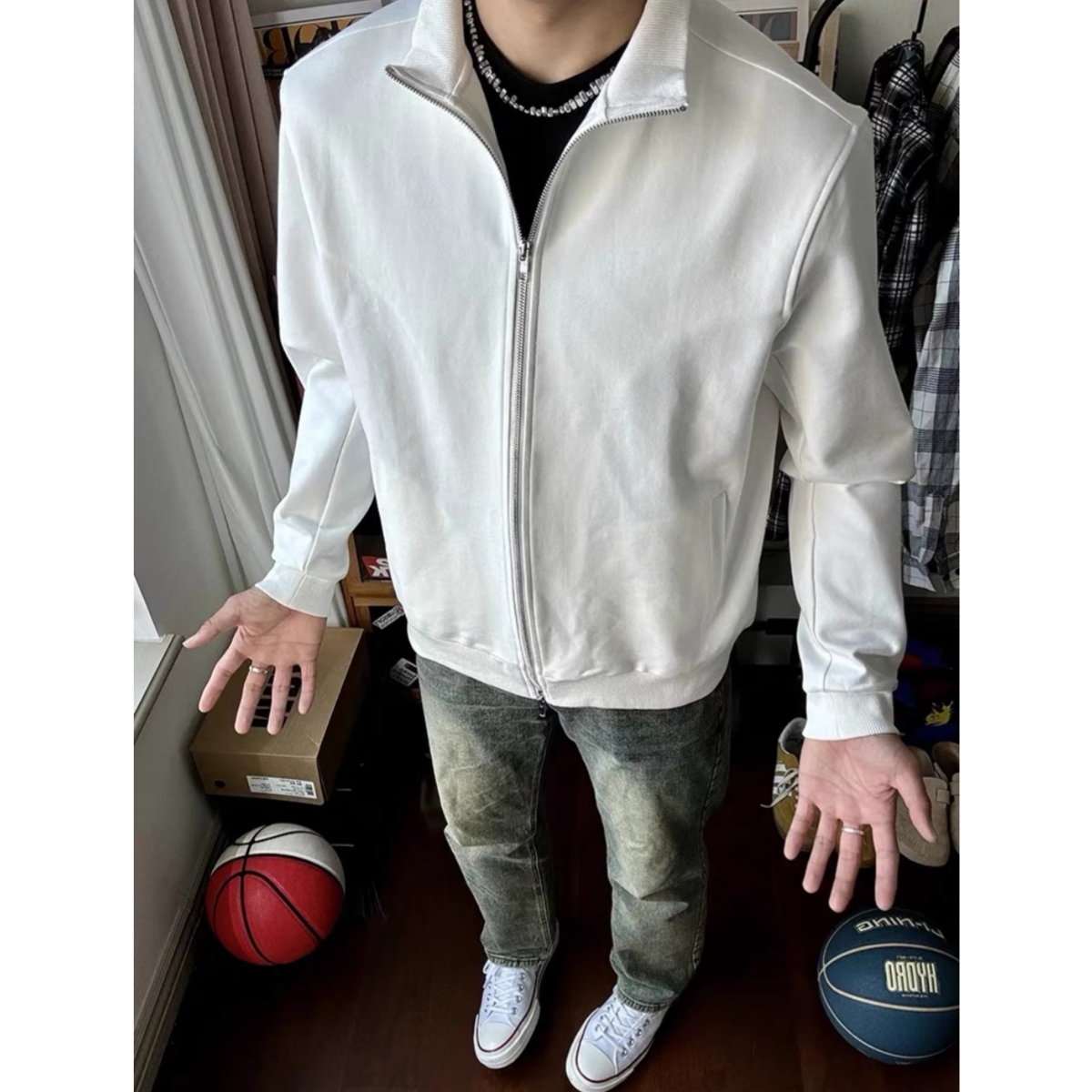 美式2025潮牌宽松男士春秋新款高级感时尚痞帅百搭休闲夹克外套潮