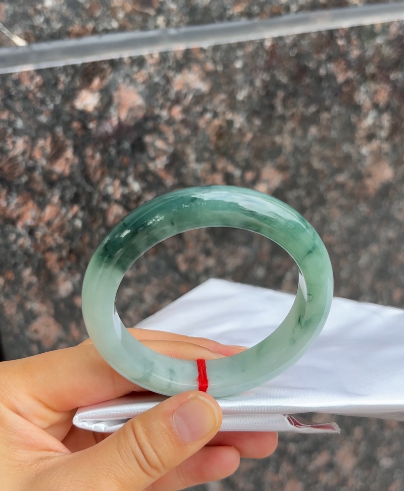 X（上新）半山水正圈五十五翡翠a货手镯