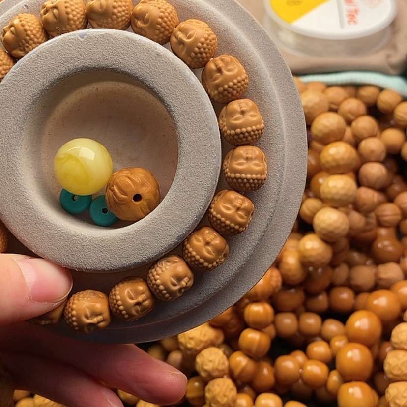 【闪购商品】猴头核桃吊坠秋**叶宝宝佛