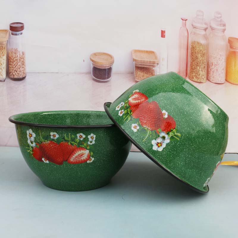 新品特厚珐琅搪瓷钵钵加深碗盛汤盆家用菜盆拌馅料碗泡面碗猪油碗
