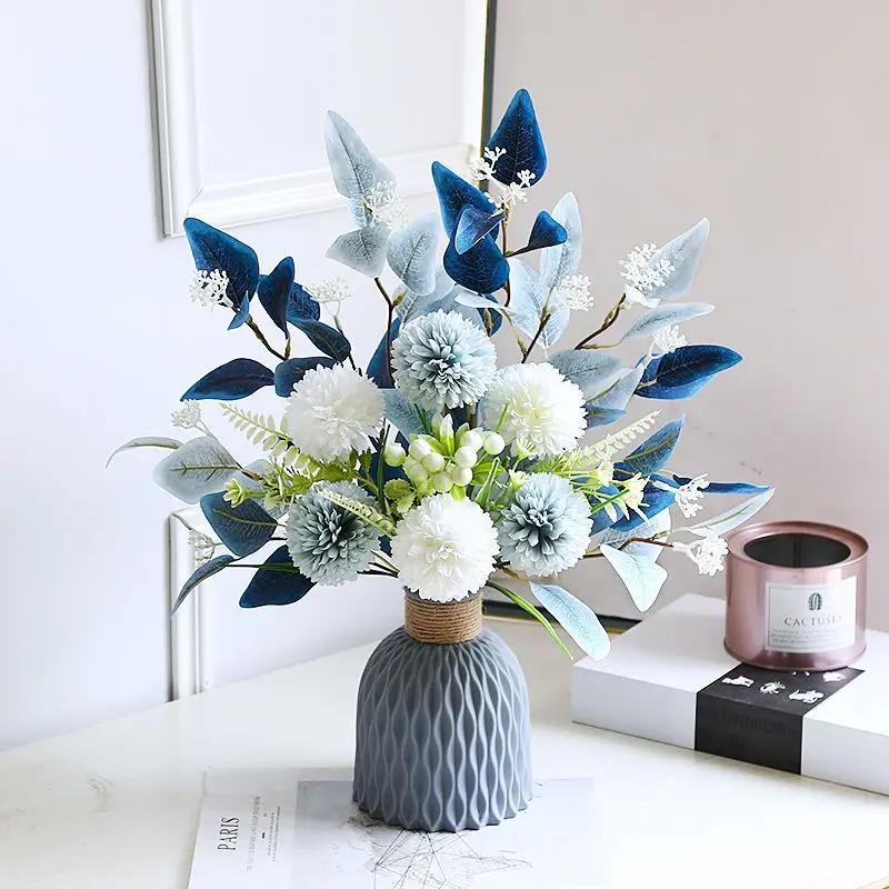 北欧风仿真花假花绢花客厅摆设餐桌花装饰花束花瓶轻奢花艺摆件