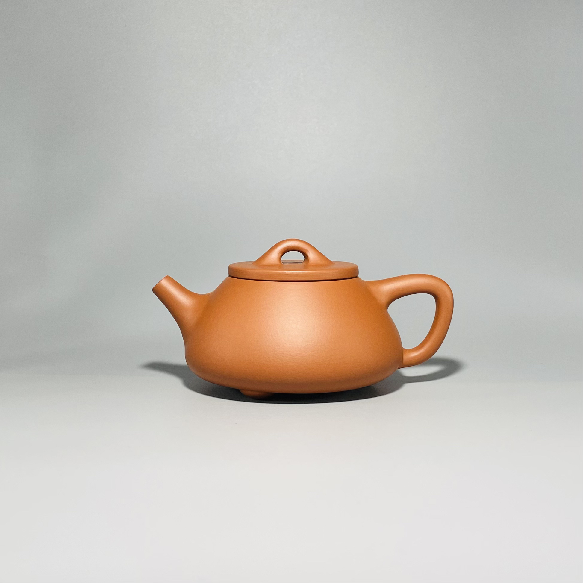潮州鸡蛋黄矮石瓢壶手拉壶原矿朱泥手工精制小容量功夫茶具紫砂壶
