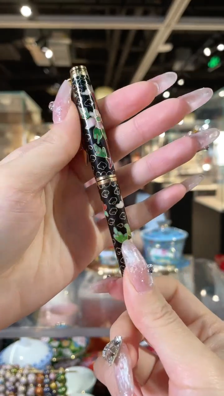 【闪购商品】景泰蓝英雄钢笔定制款90年代老货（微瑕）