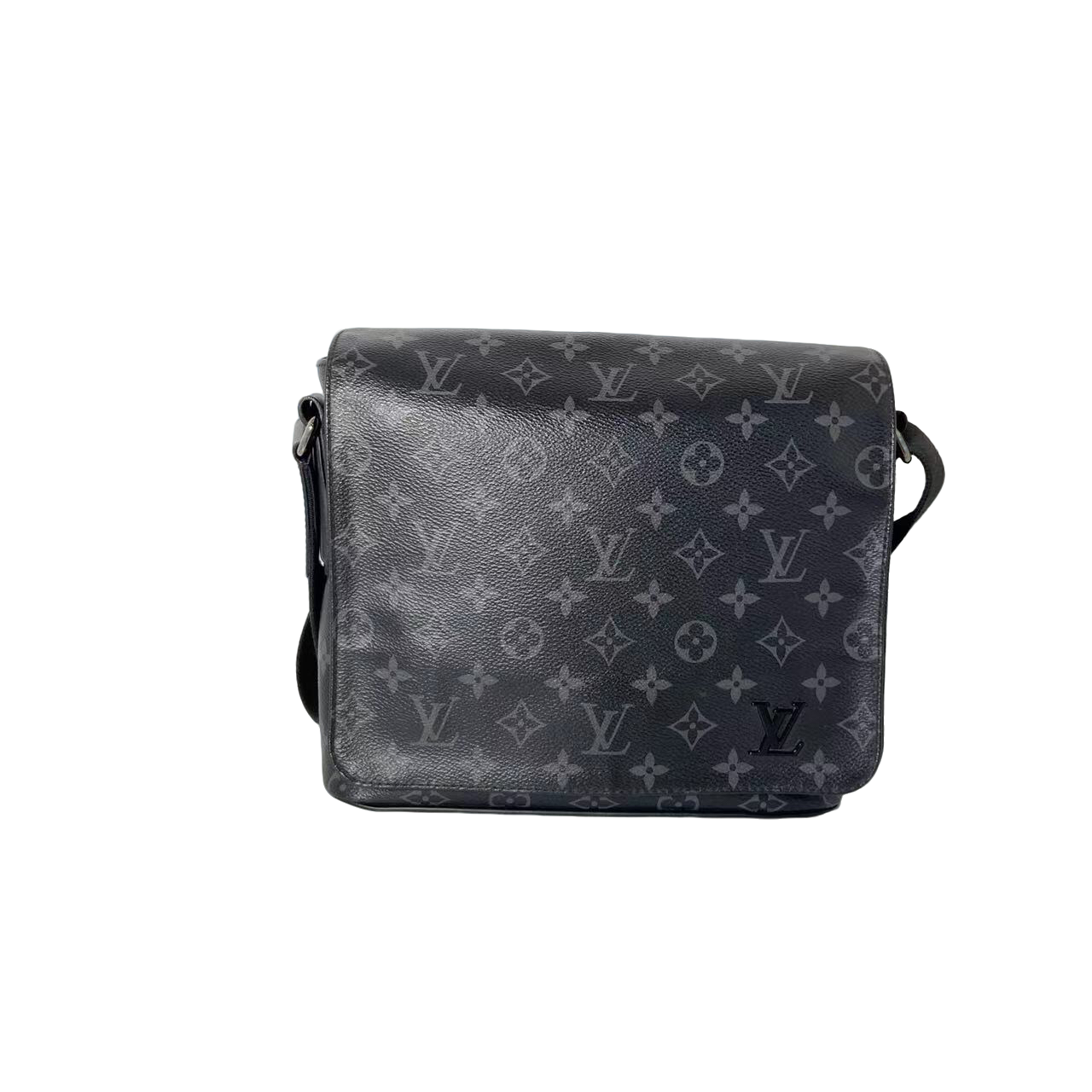 95新 LouisVuitton/路易威登   芯片款小号黑老花翻盖斜挎包/4781