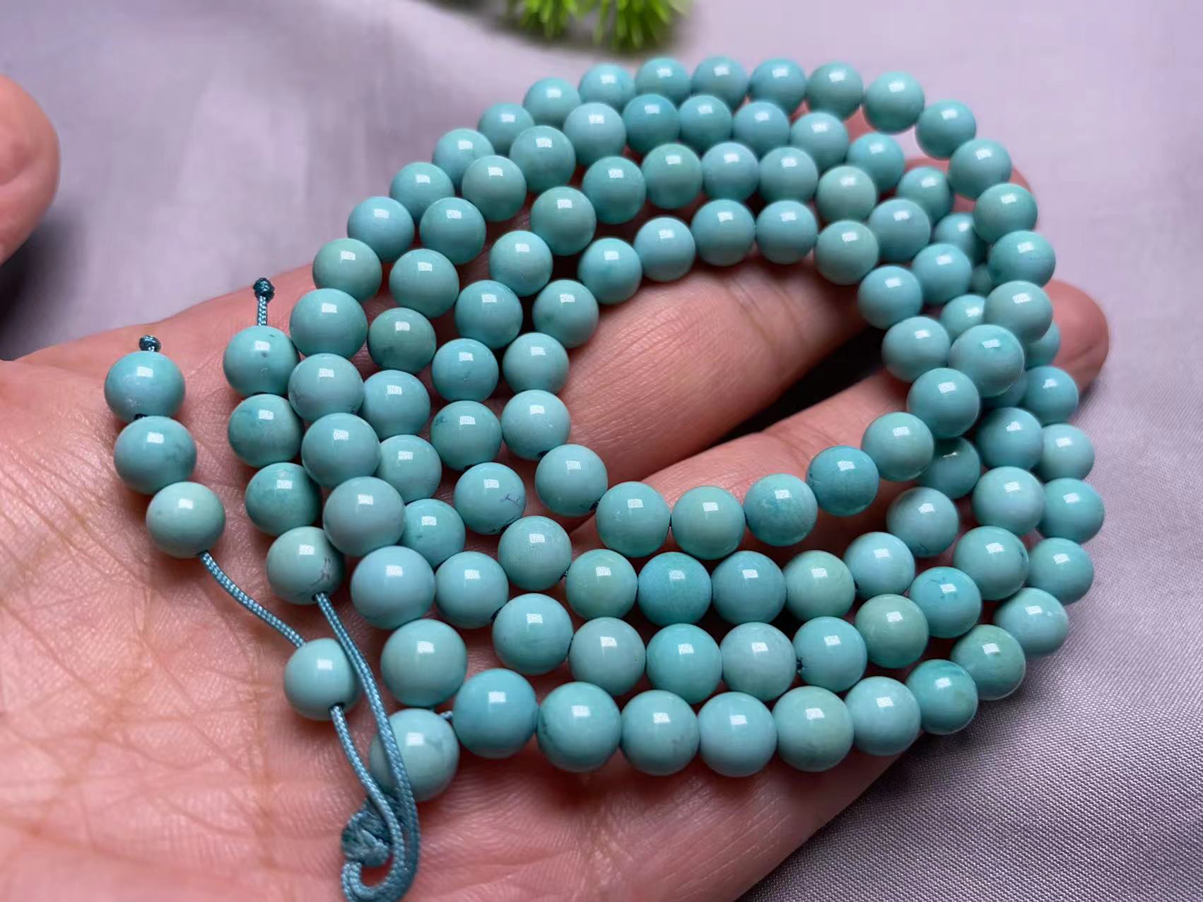 泰鑫绿松石天然玉石精品108佛珠