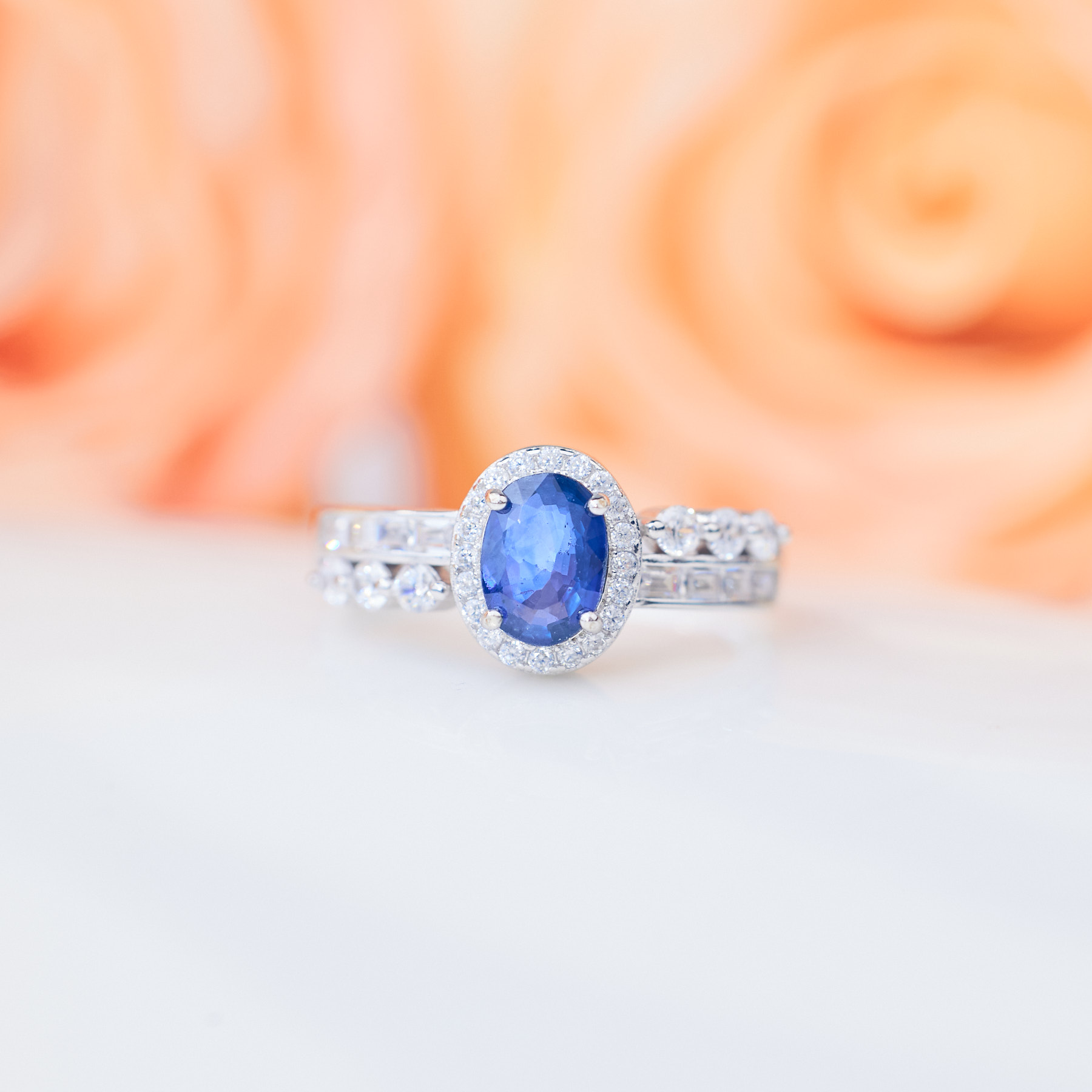 【玉峰珠宝丨安娜严选】蓝宝石戒指S925银【W0535】多样性发一