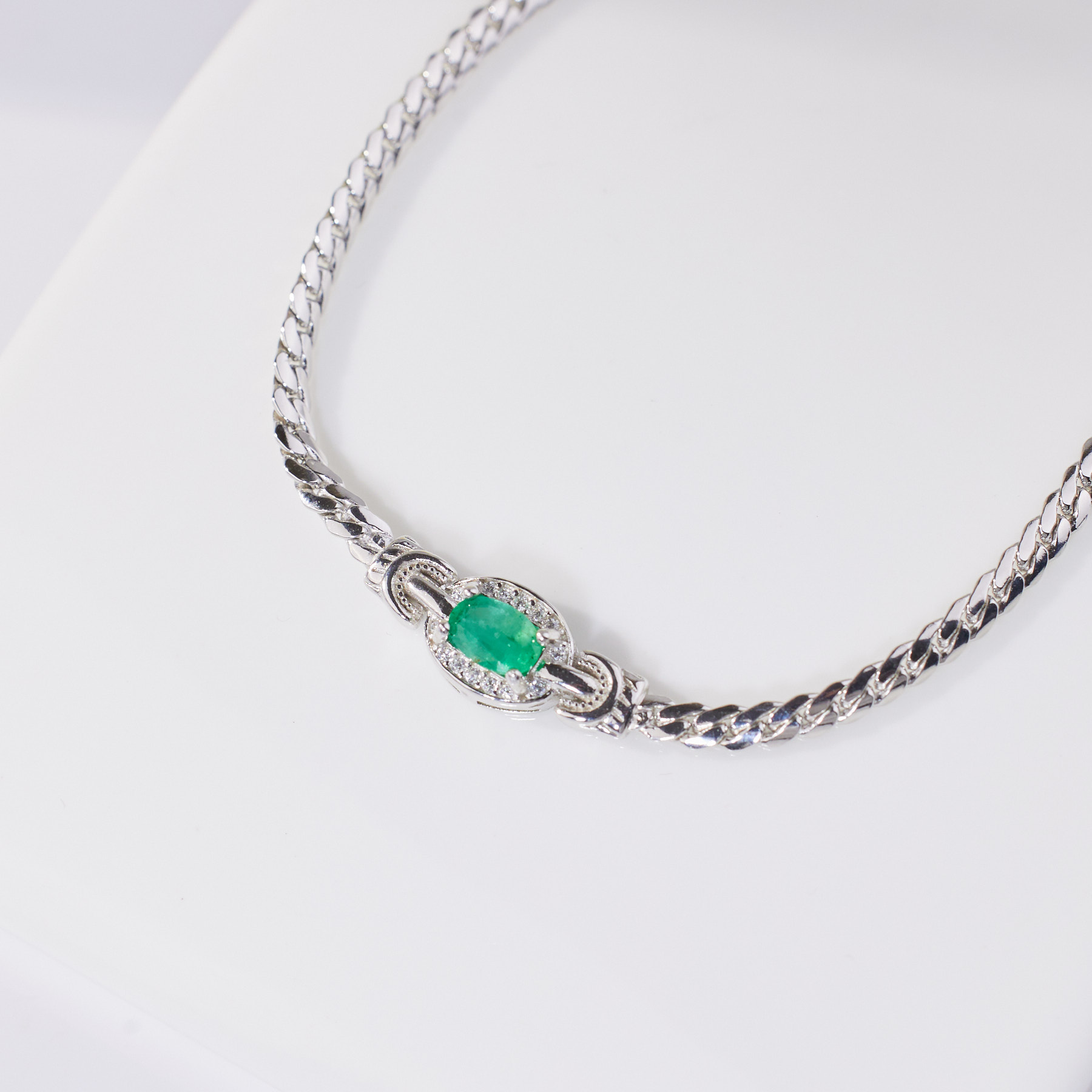 【玉峰珠宝丨安娜严选】祖母绿项链S925银【P5294】多样性发一