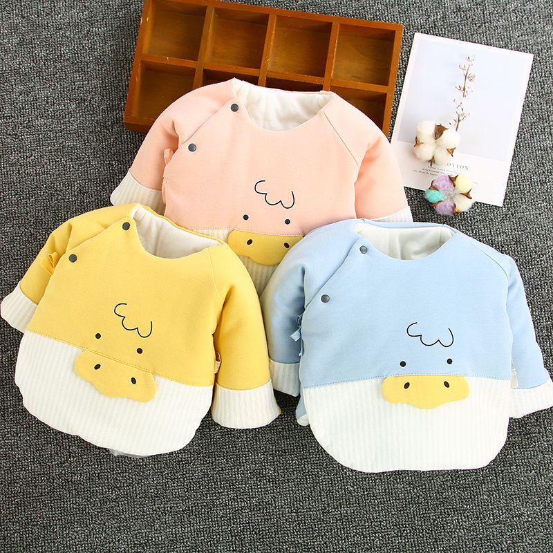 .新生儿婴儿衣服秋冬宝宝冬季保暖棉衣半背衣HP