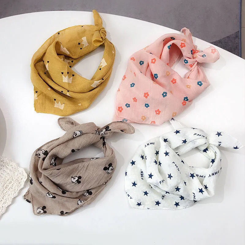 秋冬冬季儿童围巾春秋季薄款女童男童婴儿围脖宝宝脖套韩版方丝巾
