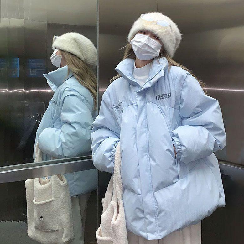冬季复古冬季羽绒服女小众设计感宽松面包服韩版学生羽绒