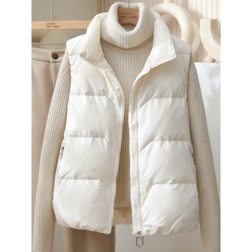 冬季羽绒服马甲女短款2023秋冬韩版宽松百搭背心坎