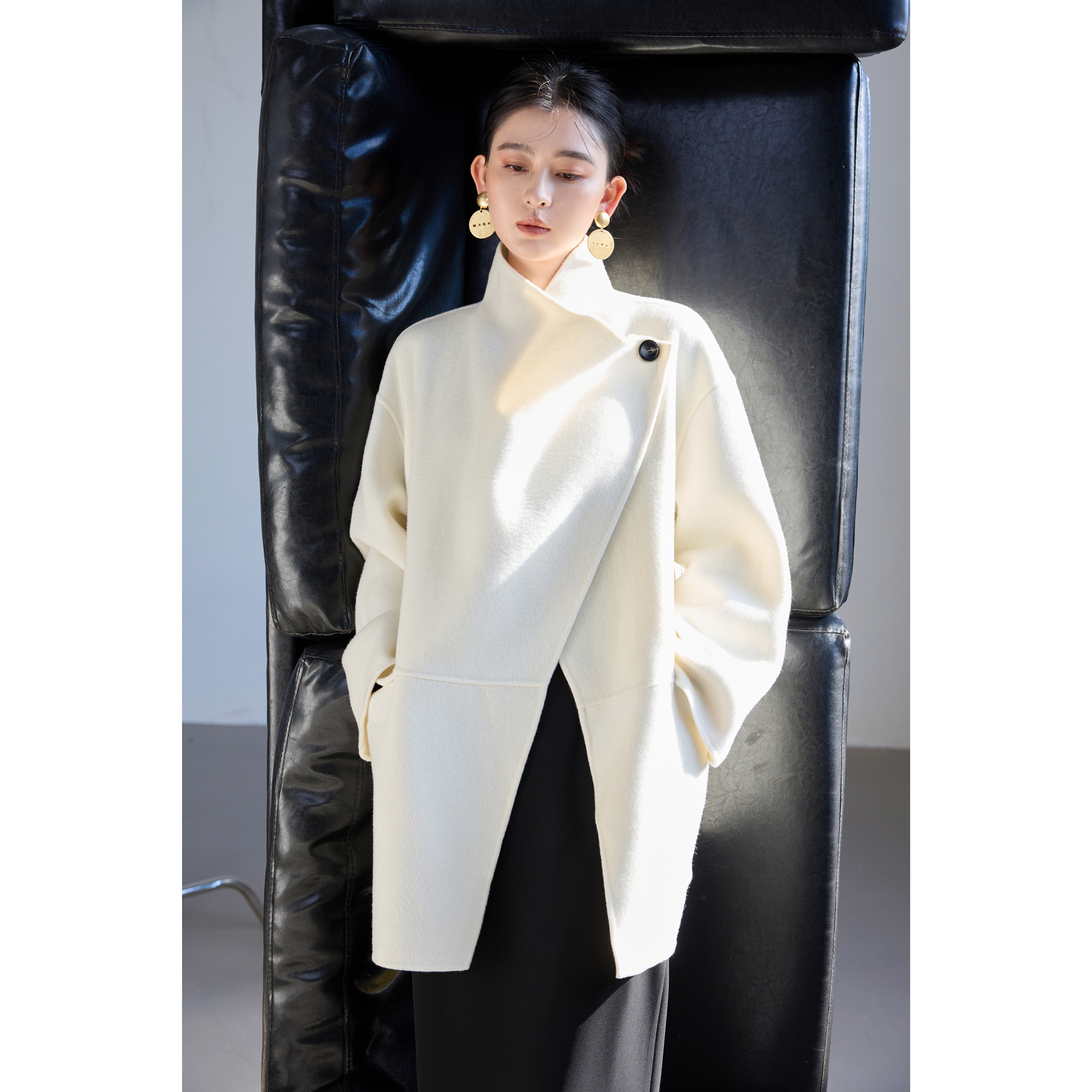 ZHISU｜100%高支美丽奴羊毛双面羊毛短款大衣外套