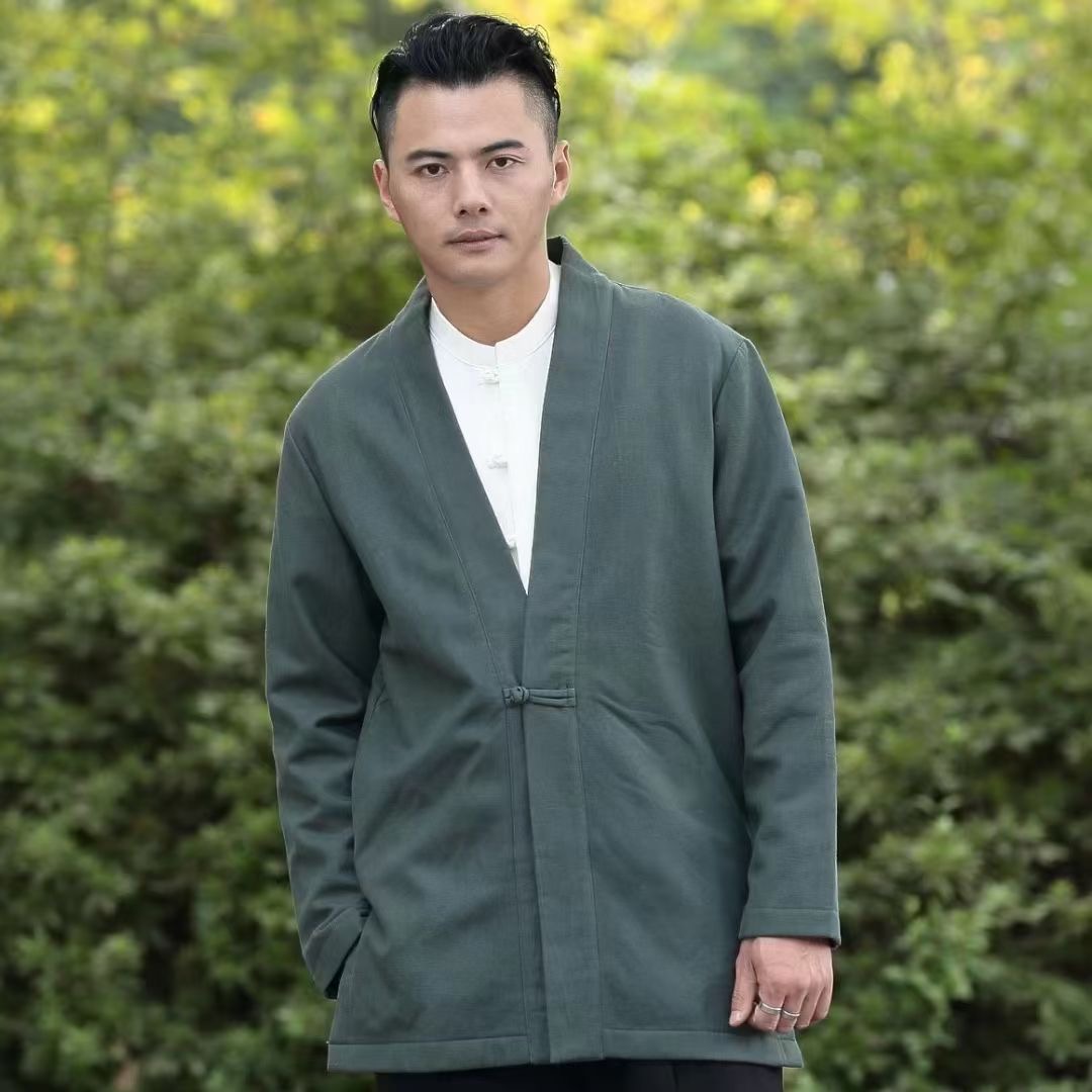 中国风男士冬季加厚加绒汉服