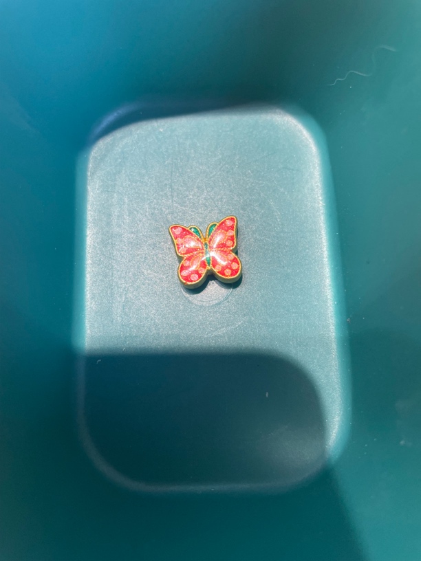 足金胖幂幂胖蝶红色