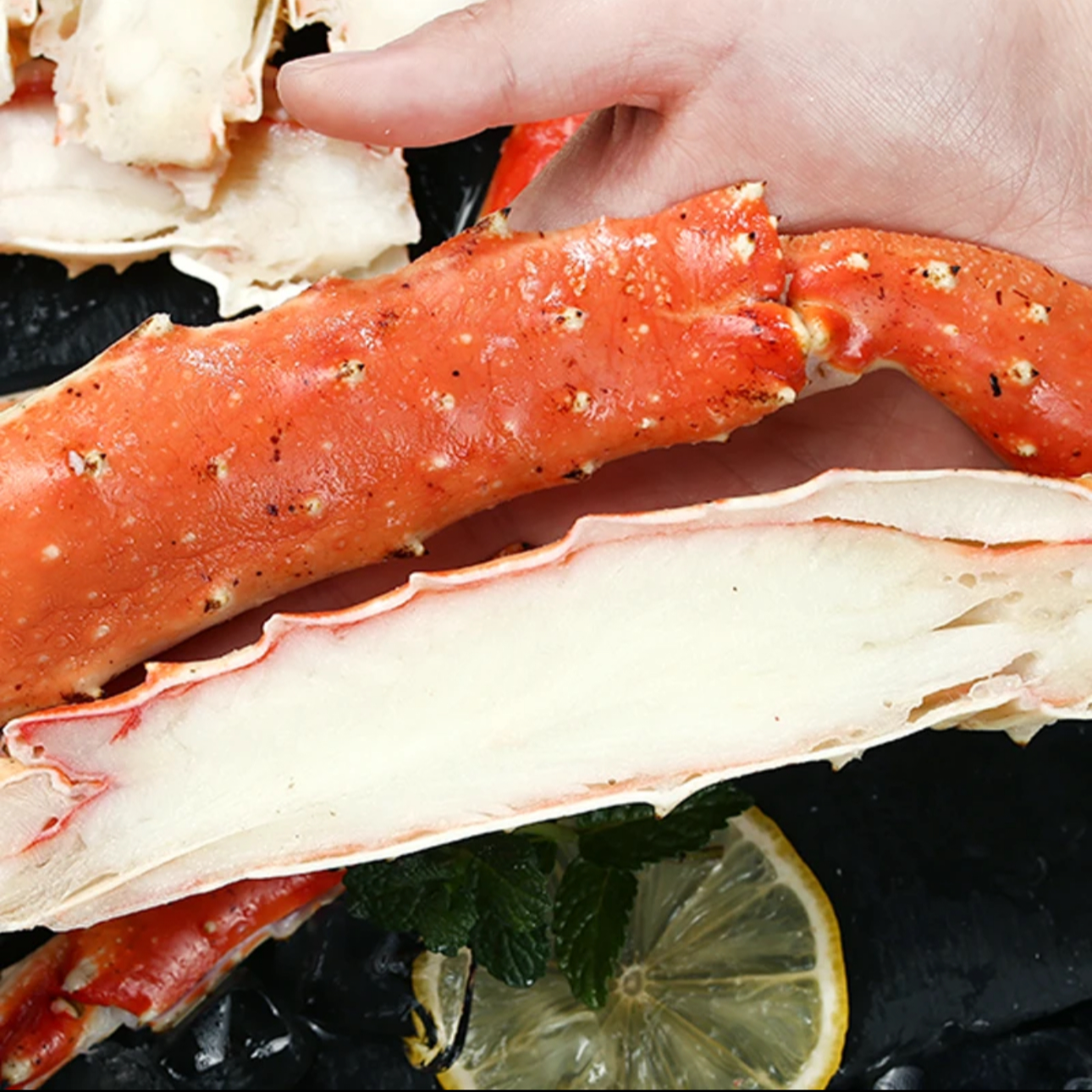 帝王蟹腿肉  肉质甜美饱满 液氮锁鲜发货