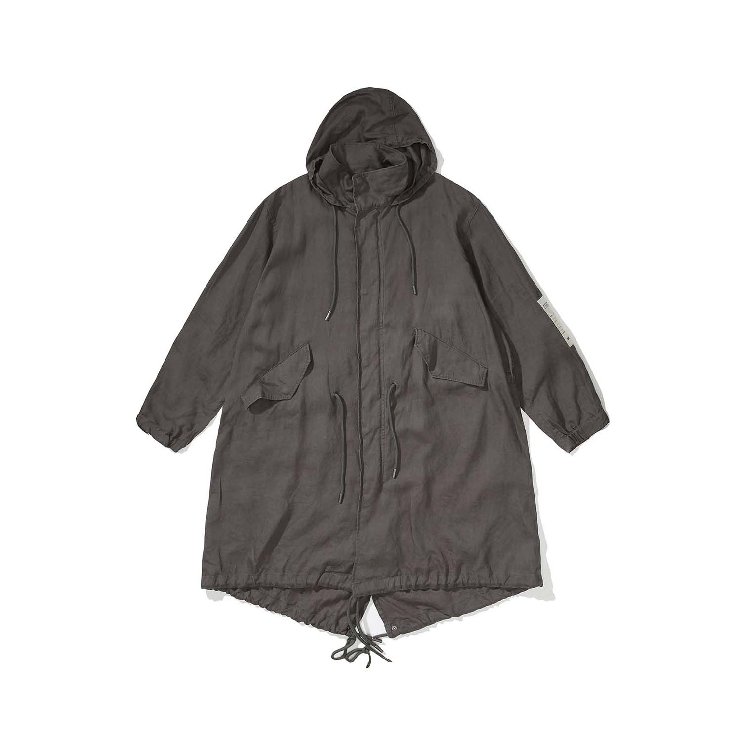 男女同款军工鱼尾风衣夹克亚麻风衣F91WT38