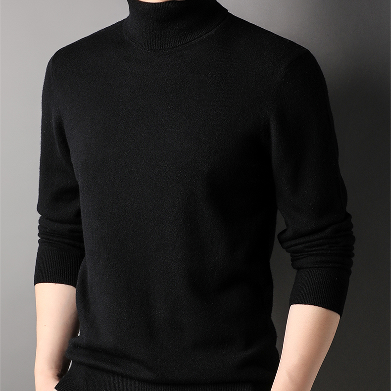 FIRS/杉杉【100%全羊毛】羊毛衫保暖打底衫高领断码折扣男款