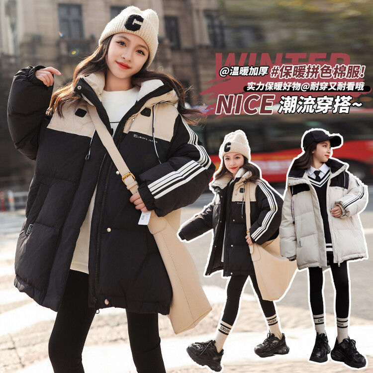 巴小布棉袄/棉服女童中大童