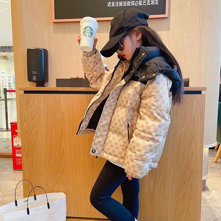 女童羽绒服外套冬装2022新款女孩儿童白鸭绒男童女童加厚中大童