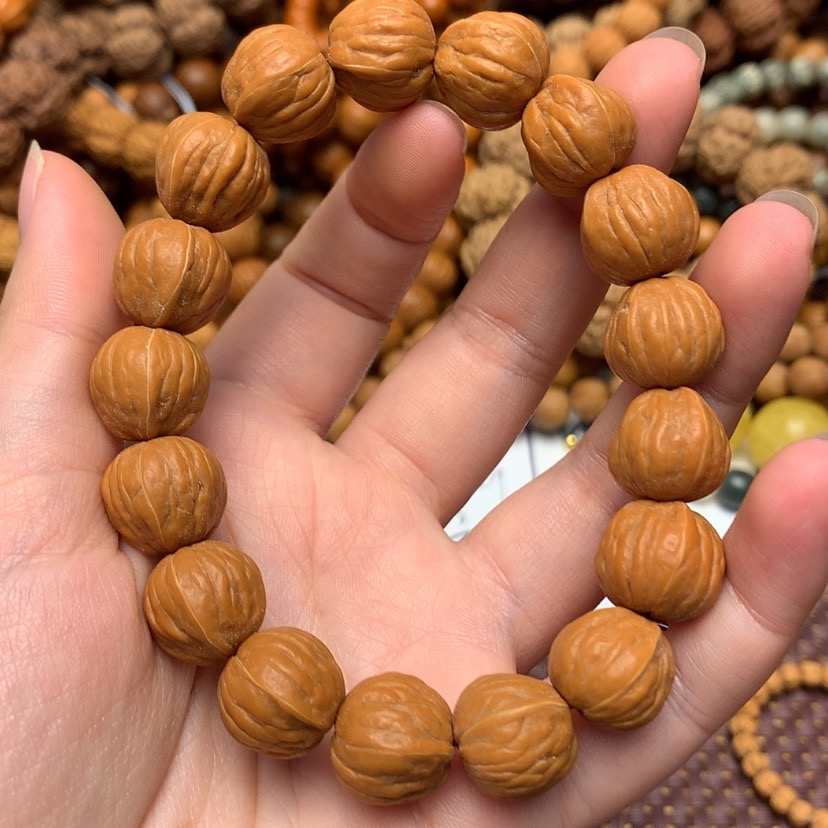 AAA原皮猴头天使之翼1.2核桃手串原桩原皮猴头核桃手串男女