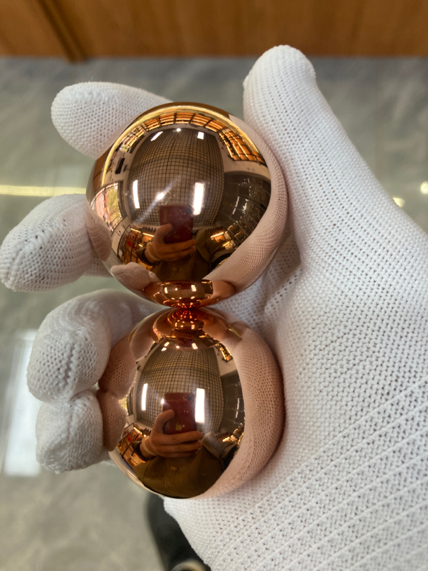 源头工厂实心紫铜保健球手握球中老年锻炼保健球手球把玩健身手球