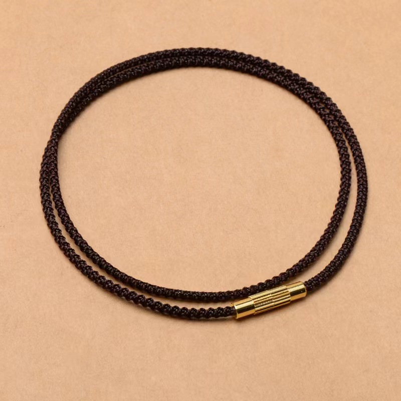 非金属布艺吊坠 手工编织项链绳螺丝挂绳吊坠绳细款锁骨挂脖绳 