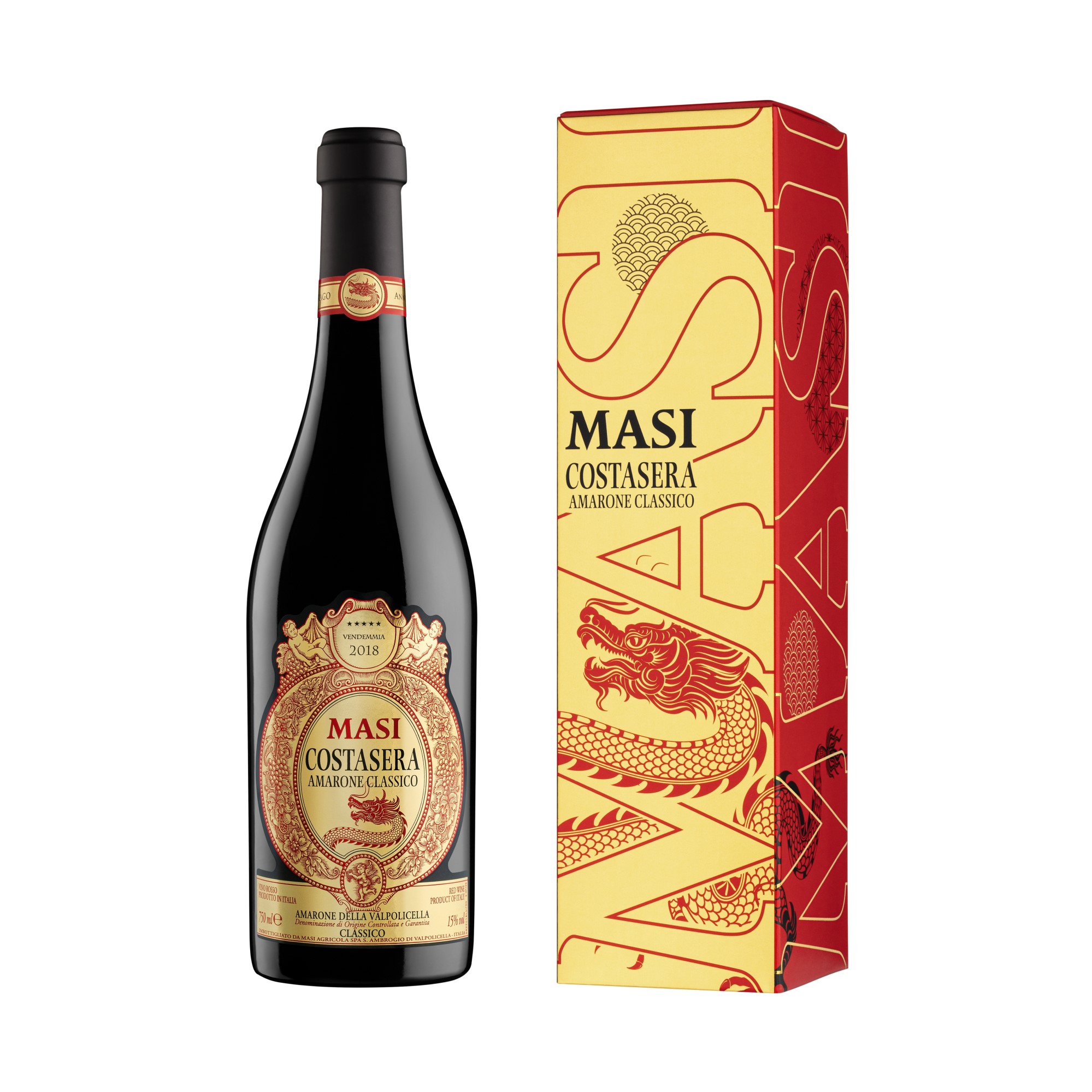 意大利玛希Masi阿玛罗尼经典产区半干红葡萄酒750ml龙年生肖款