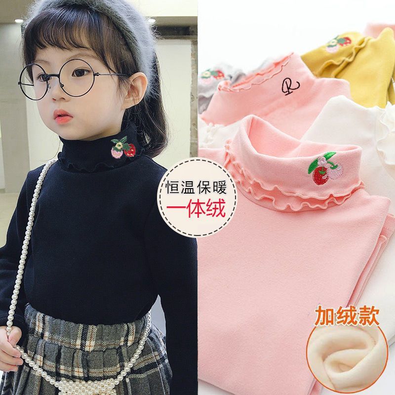 新品巴拉巴拉童装女童打底衫秋冬棉质中小童百搭半高领上衣长袖儿