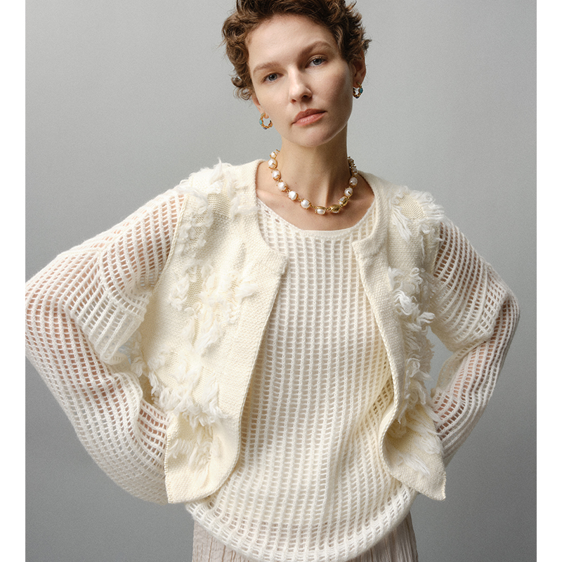 INFFTRU |【雪绒花马甲】 定制羊驼毛雪绒花马甲