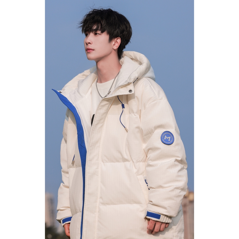 户外机能轻薄羽绒服男士冬季2023新款保暖潮牌白鸭绒白色工装外套