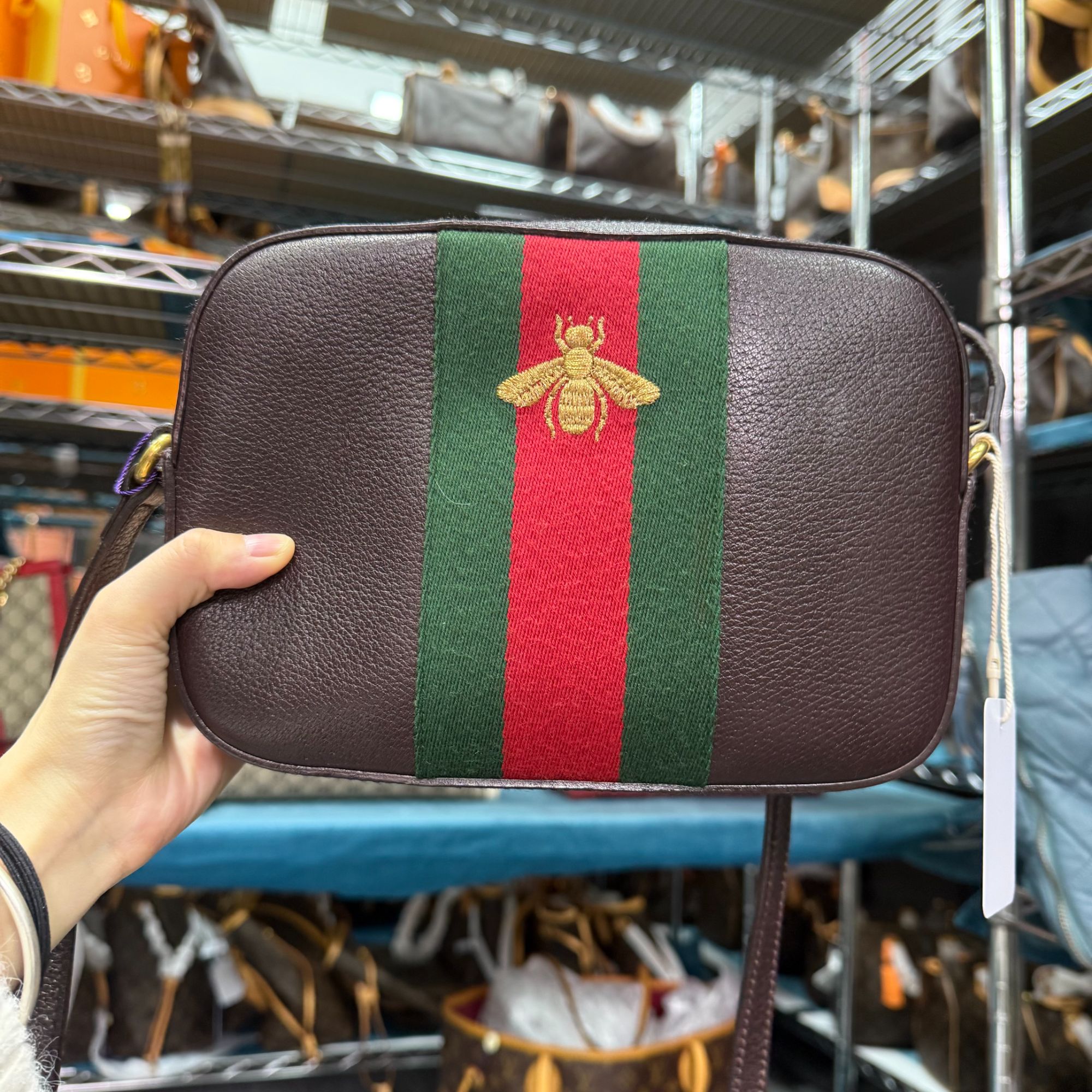95新 GUCCI/古驰 古驰蜜蜂斜挎包/58031