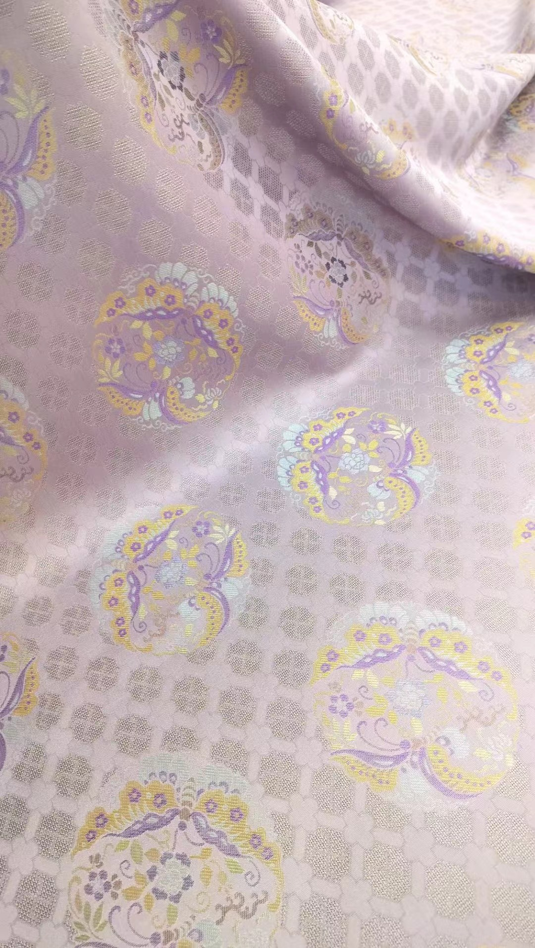 【异色罗】幻梦紫蝶100桑蚕丝香云纱0.1米面料链接MJ25