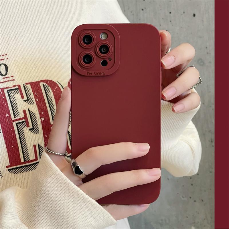 q纯色简约苹果15手机壳iPhone14/13保护软壳12/11防摔简约x/xs高