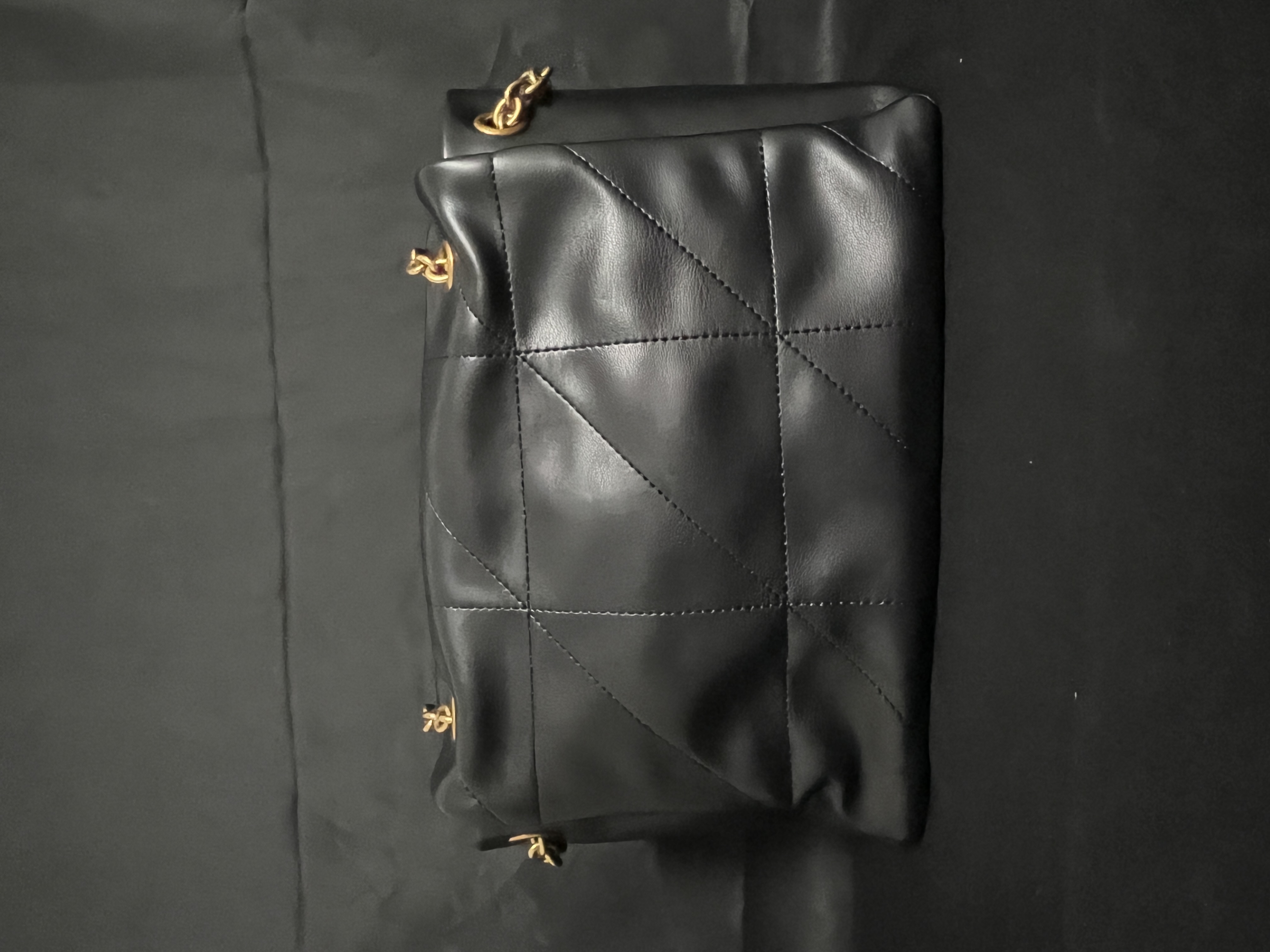 LQ-WITH-QUEEN真皮女包米单肩斜跨包黑色