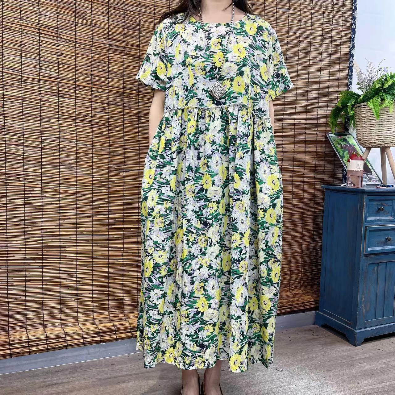 9837新款夏季洋气优雅气质减龄显瘦连衣裙