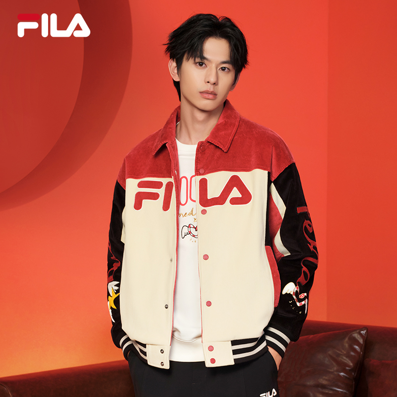 Fila/斐乐男士【新年限定】时尚保暖宽松翻领运动棉服F11M519901F