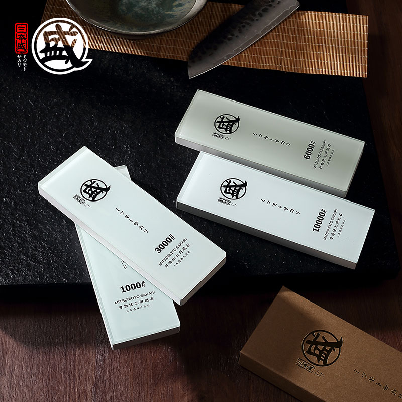 三本盛日本磨刀石家用商用专业开刃砥石进口菜刀开刃工具定角器