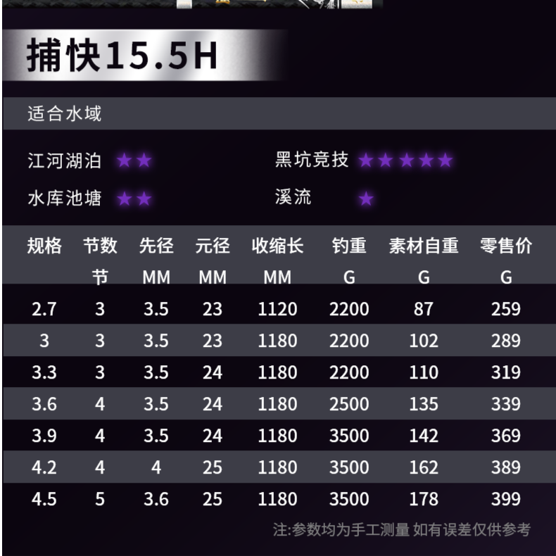 木之目-捕快  8H 钓竿  