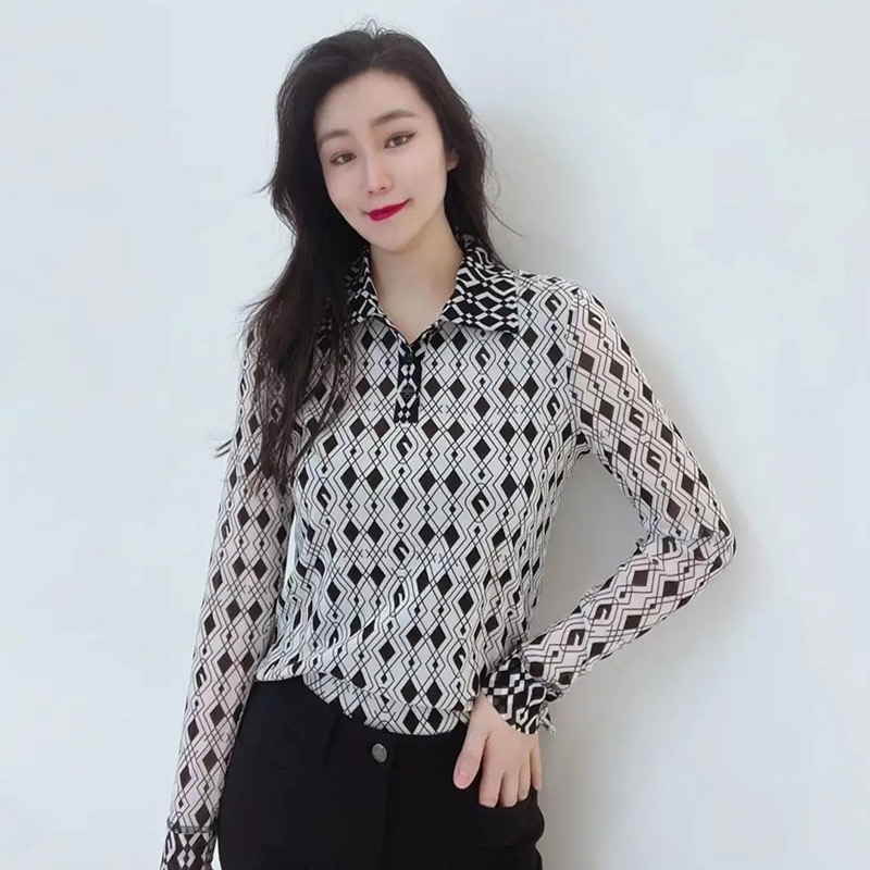 GIRDEAR/哥弟【商场同款】哥弟POLO领欧莎小衫衬衫1300886