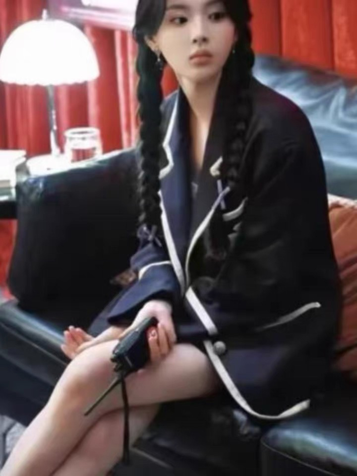 丫丫~设计师款2024年秋季新款上衣「学院」系列松弛随性西装外套