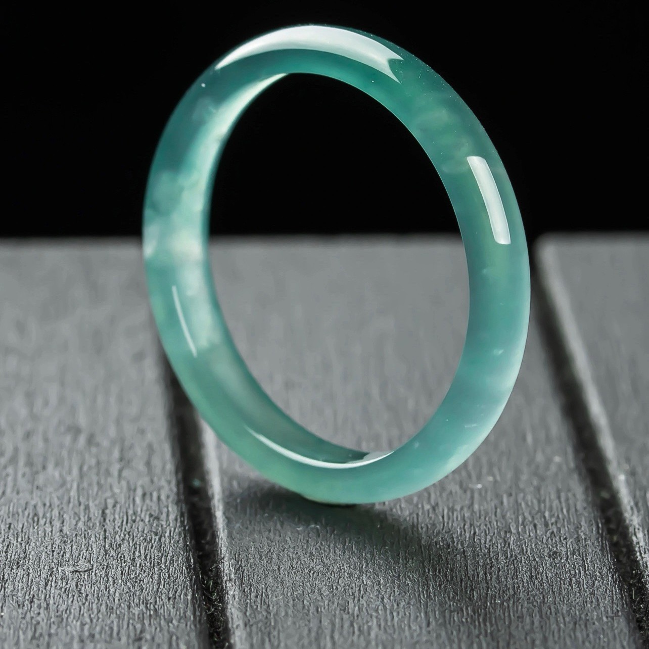 缅甸天然A货翡翠戒指高冰精色时尚女款饰品大气通透测量简约女士