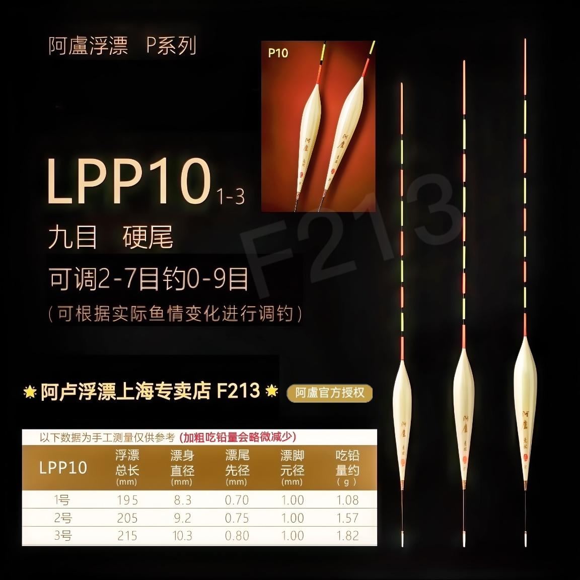 阿卢浮漂LPP10/P10/水皮漂浅水漂短漂/翻身下底都快/轻口顿口清晰